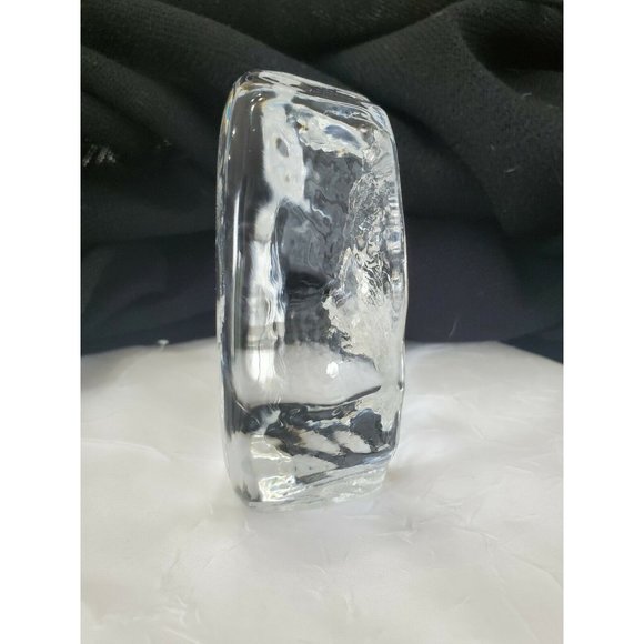 Cristal D’Arques Bear Clear Glass Crystal Paperweight France 3.75" laser vintage - Picture 6 of 12